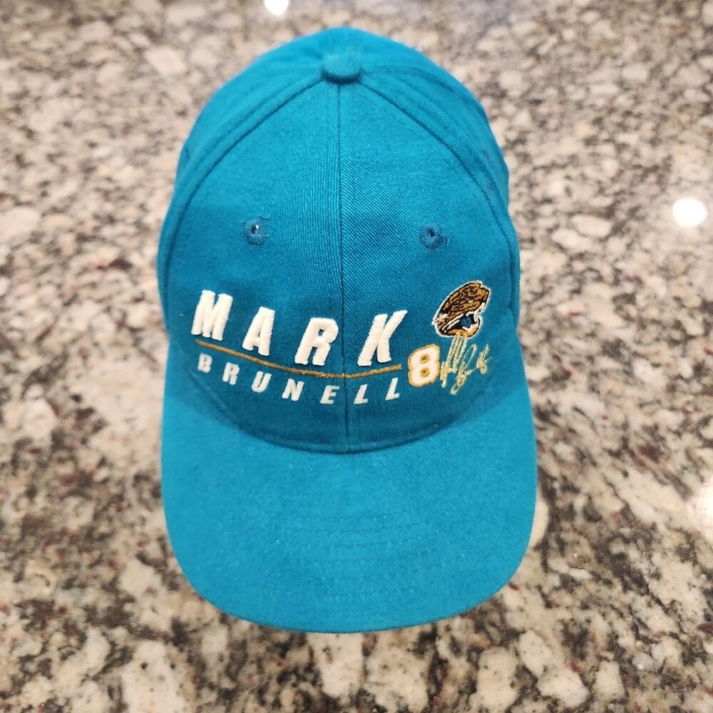 Vintage Mark Brunell Jacksonville Jaguars Baseball Cap Teal Blue One Size